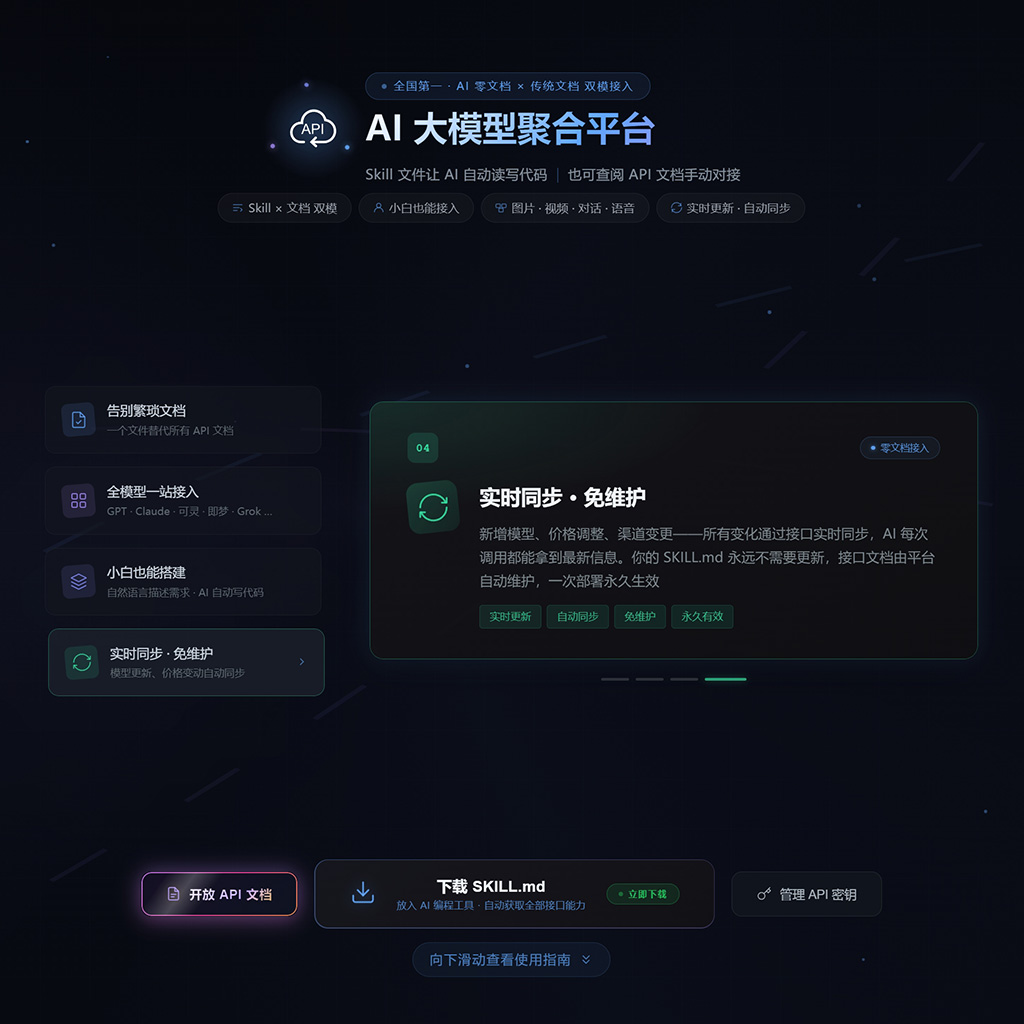 后台API接口与多模型协同能力